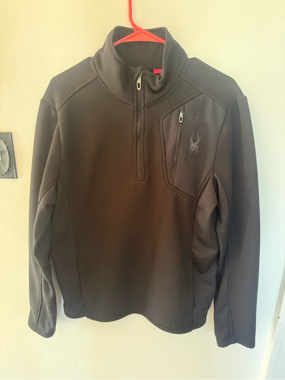 Spyder Men’s Black Performance Half-Zip Pullover Jacket